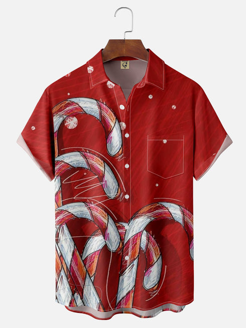 Men's Christmas Funny Graphic Short Sleeve Hawaiian Shirt